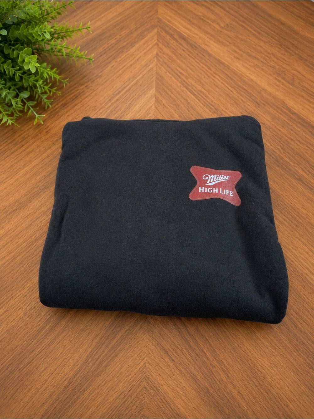 New! Men’s Miller High Life Black Logo Pullover Hoodie - Picture 2 of 3
